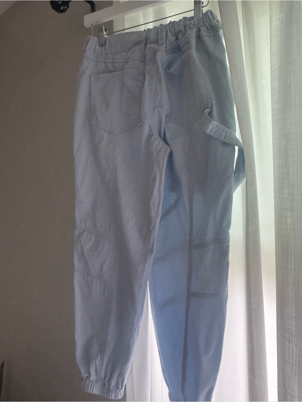 Women’s medium blue Cargo Pants Elastic Waist Joggers forever 21